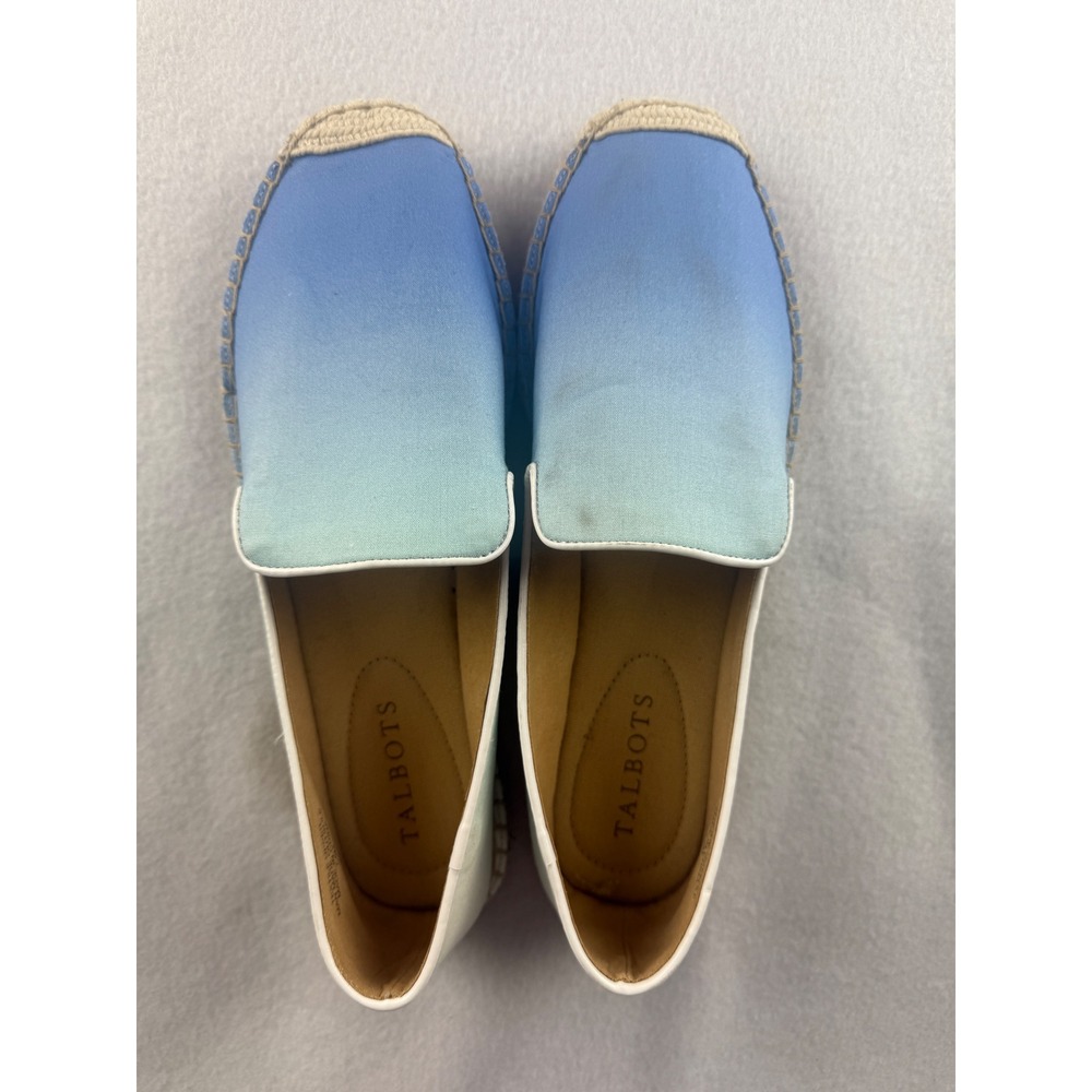 Talbots Women's Blue‎ Ombre Espadrille Flats Slip On Shoes Size 7.5M